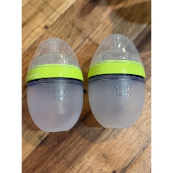 ComoTomo silicone baby bottles handles sippy cups 5oz 8oz soft nipple infant - Picture 3 of 5